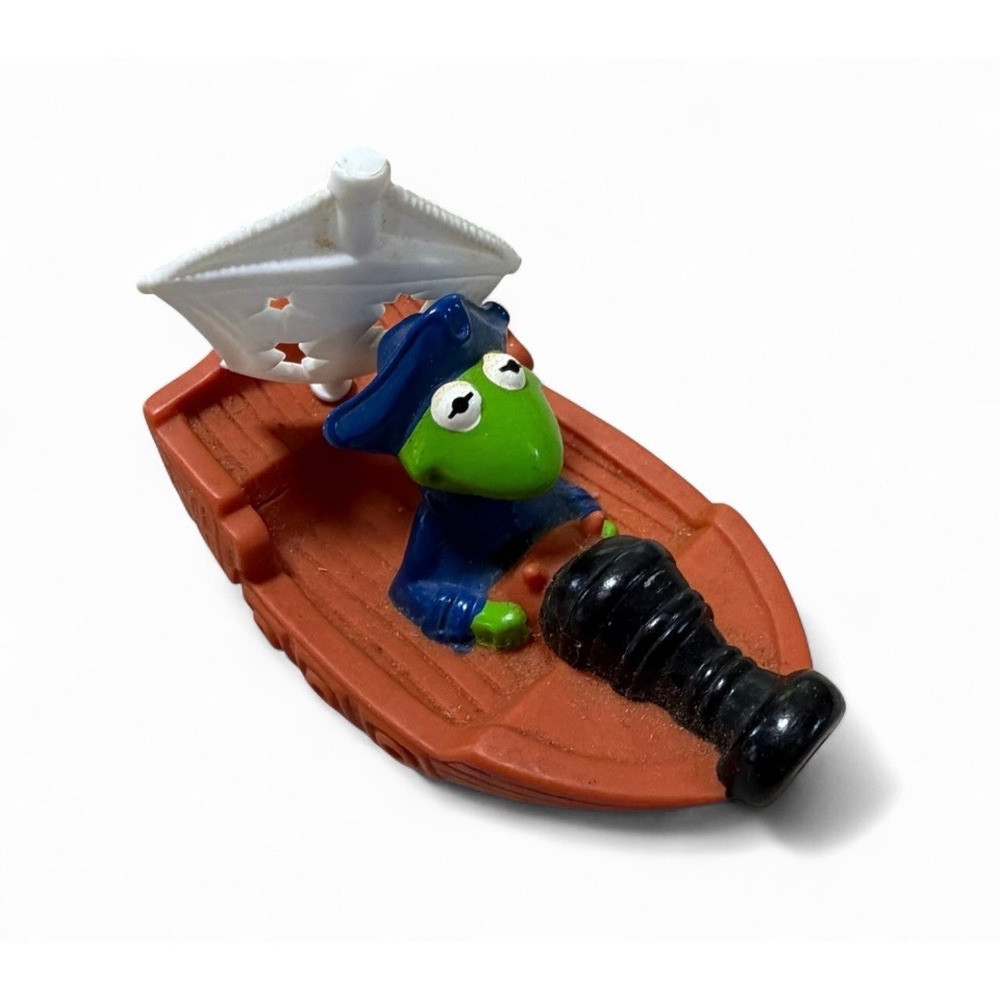 1995 Kermit the Frog Pirate Boat Bubble Bath Toy Jim Henson Muppets
